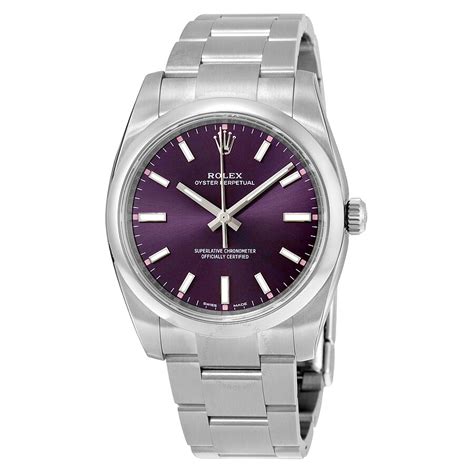 rolex oyster perpetual 34 purple grape dial.|Rolex Oyster Perpetual Purple .